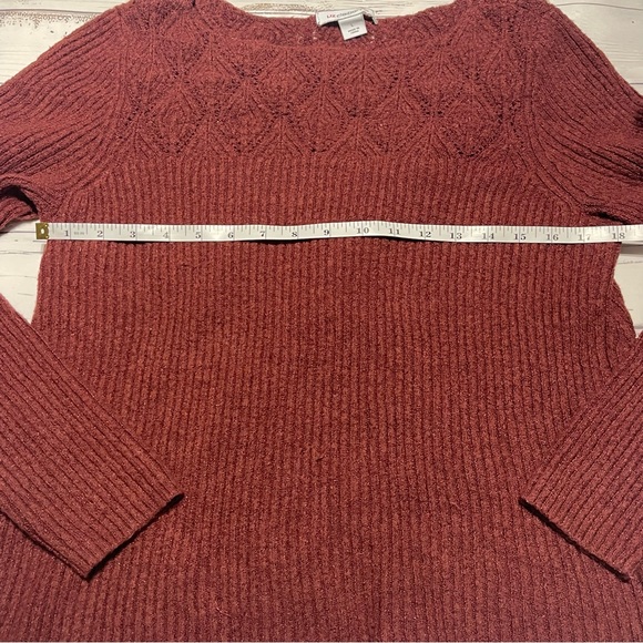 Liz Claiborne Maroon Red Sweater Size L Preowned - Picture 5 of 8